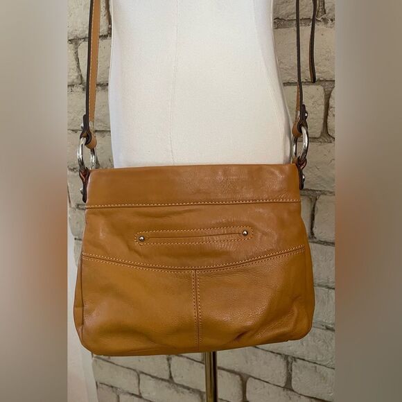 B MAKOWSKY Fringe Crossbody Bag real leather handbag - Picture 3 of 9